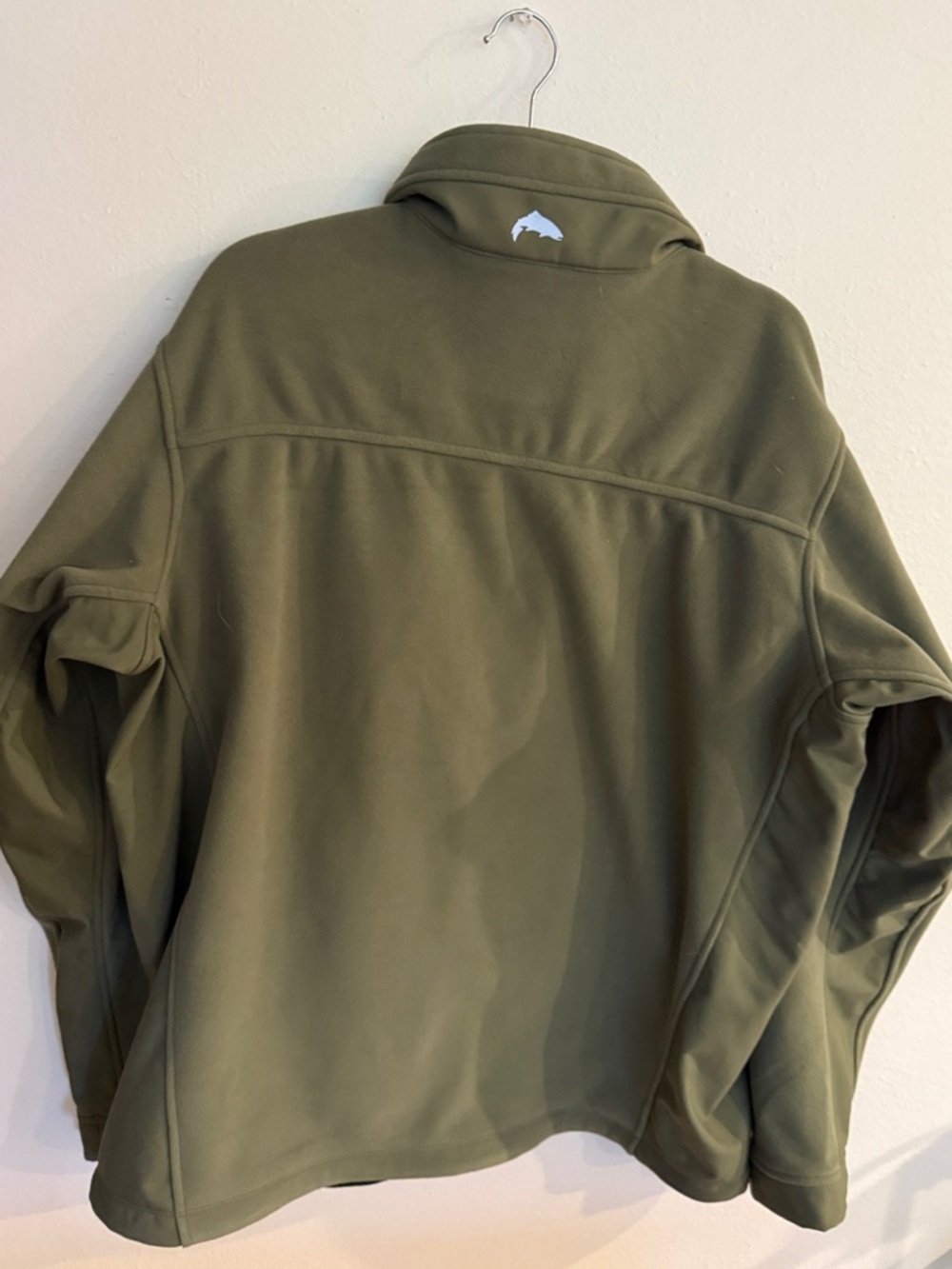 Simms XL Fishing Windstopper Olive Performance Softshell Jacket Chest pockets - Picture 6 of 8